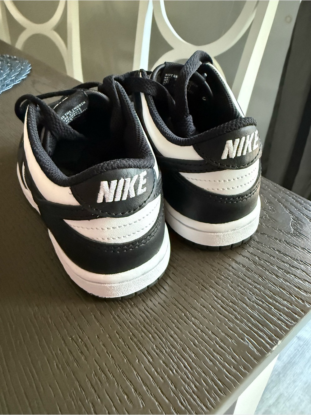 Nike Dunk Kids Black and White Low-Top - Picture 2 of 4